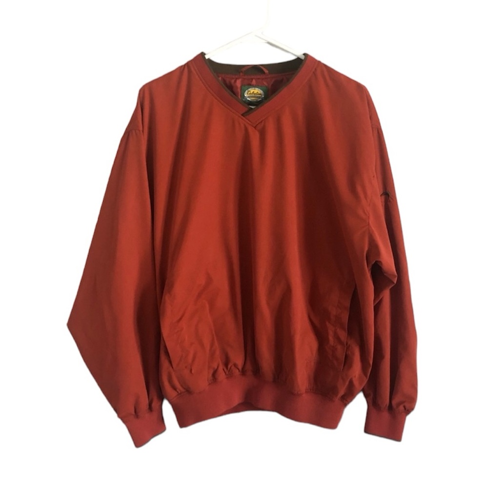 CABELA’S burnt orange men’s windbreaker pullover